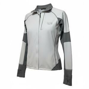 Mountain Hardwear White/ Gray Outerwear Fleece Lightweight Jacket Women's Small